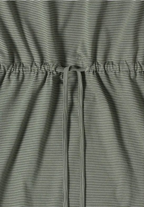 Gestreiftes Jerseykleid mit Tunnelzug