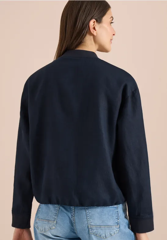 Leichter Leinen-Blouson mit Reißverschluss