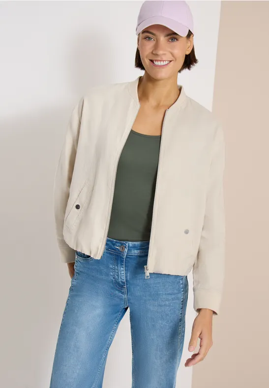 Leichter Leinen-Blouson im Bomber-Stil