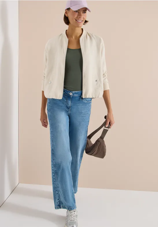 Leichter Leinen-Blouson im Bomber-Stil