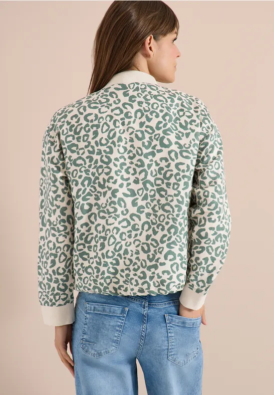 Leichter Zip-Blouson mit Leopardenmuster