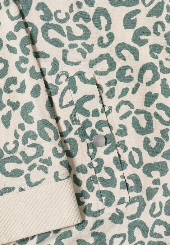 Leichter Zip-Blouson mit Leopardenmuster