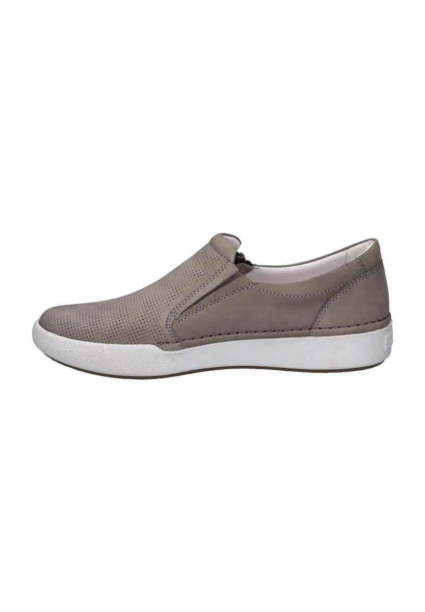 Perforierter Nubukleder Slip-On Sneaker