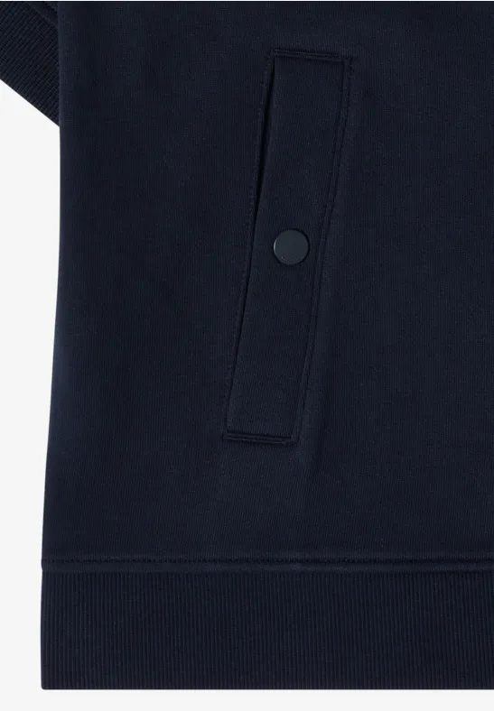 Kurzärmlige Hoodie-Jacke mit Reißverschluss