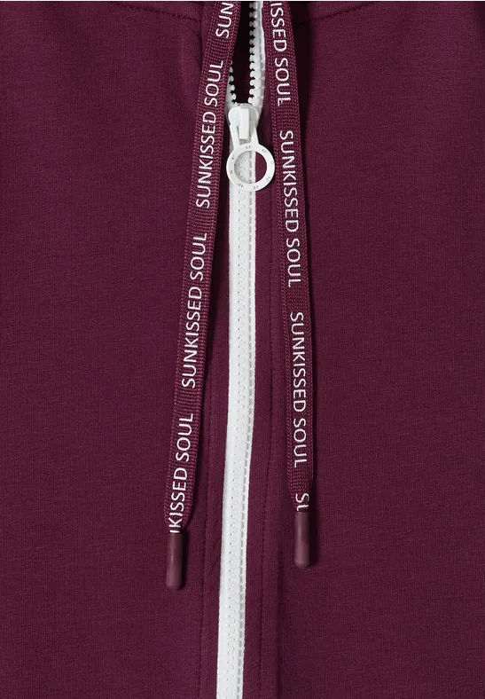 Kurzarm-Sweatjacke mit Reißverschluss