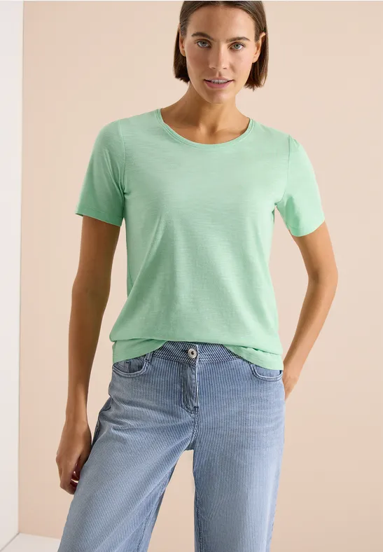 Weiches Slub-Jersey Basic Shirt