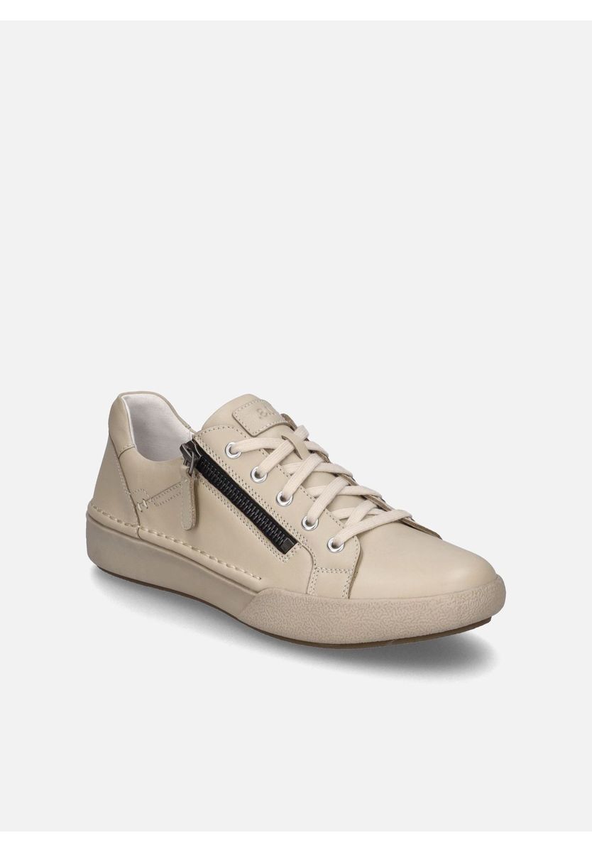 Glattleder-Low-Tops mit Reißverschluss