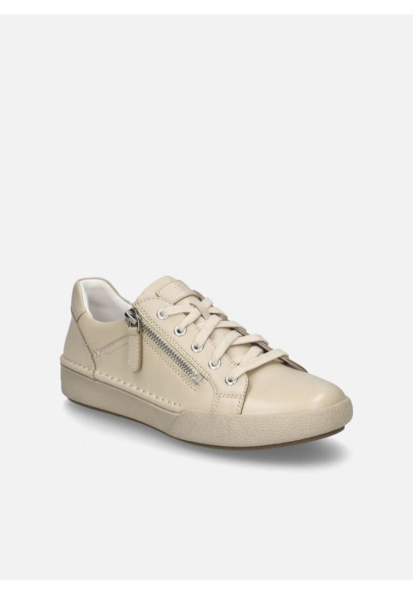 Glattleder-Low-Tops mit Reißverschluss
