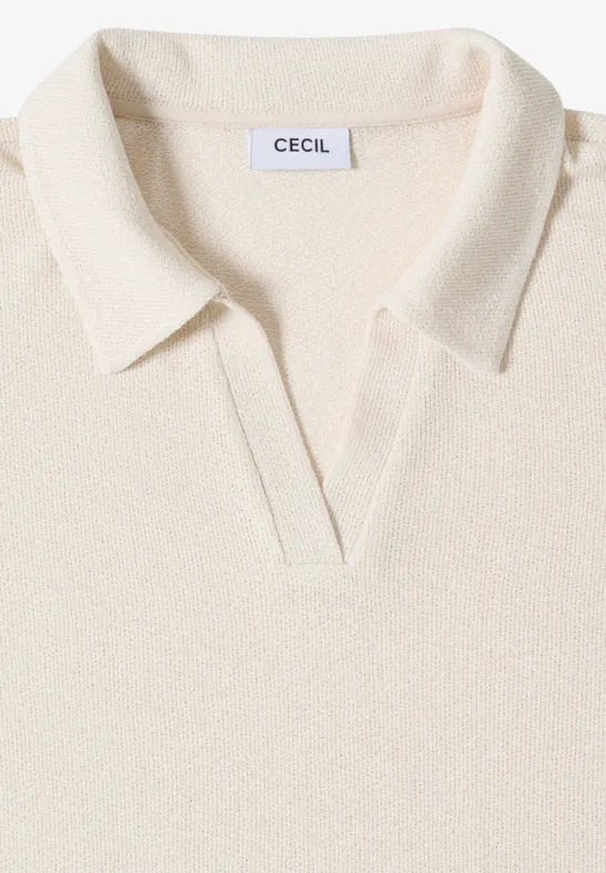 Kurzarm-Poloshirt aus Viskosemix
