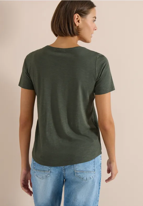 Essential Slub-T-Shirt aus Modalmix