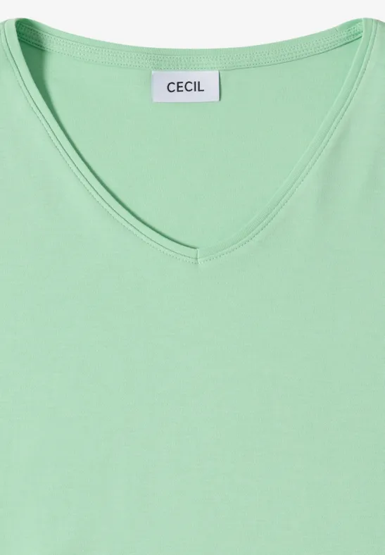 Weiches Basic-T-Shirt mit V-Ausschnitt