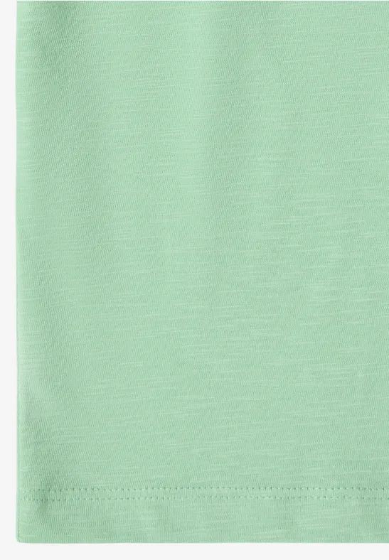 V-Ausschnitt T-Shirt aus Flammgarn