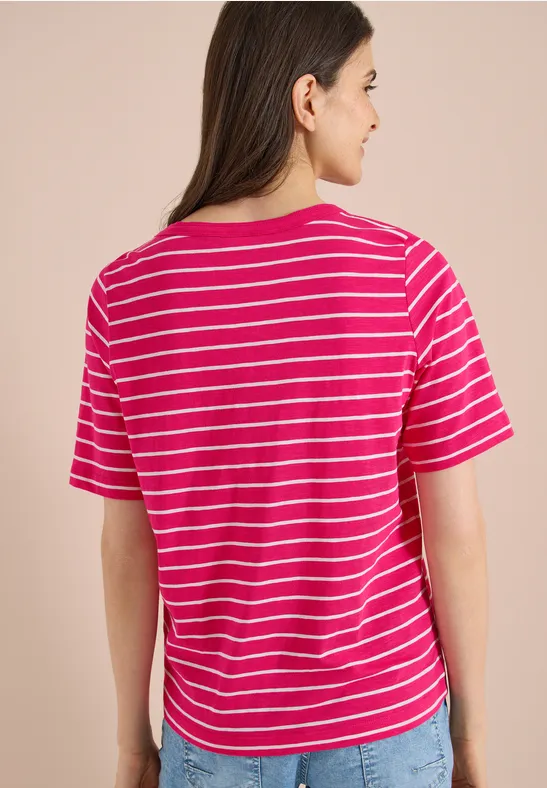 Gestreifte und Unifarbene Slub-T-Shirts