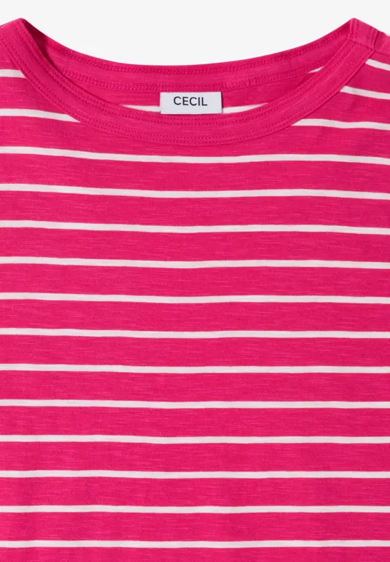 Gestreifte und Unifarbene Slub-T-Shirts