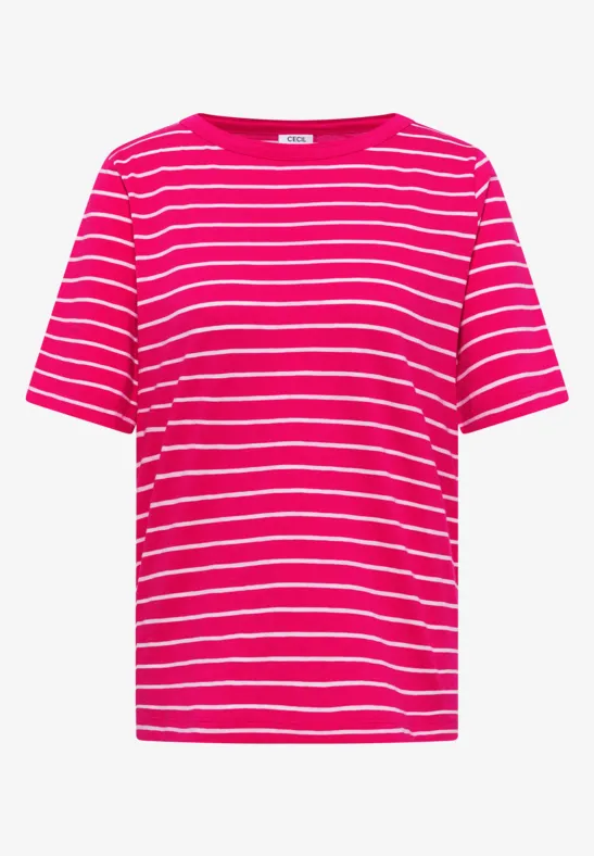 Gestreifte und Unifarbene Slub-T-Shirts
