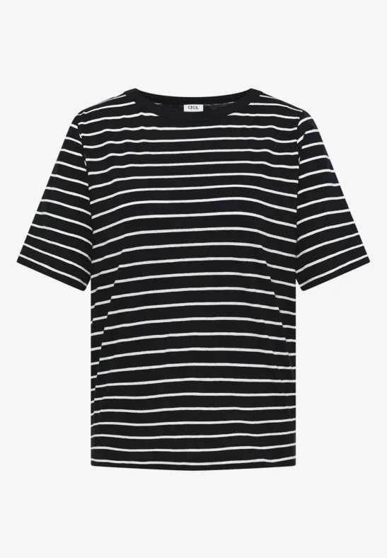Gestreifte und Unifarbene Basis-T-Shirts