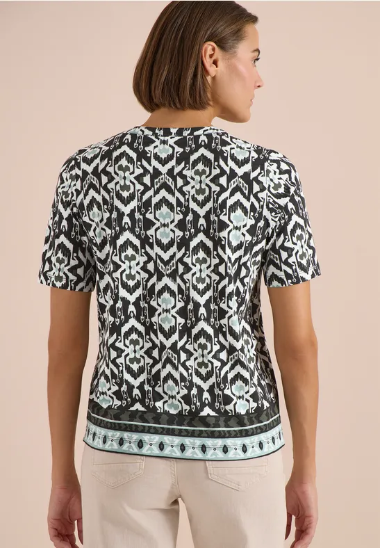 Printshirt im femininen Tunika-Look