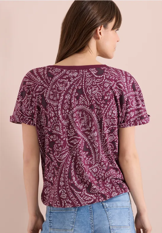 Filigran gemustertes Tunika-Shirt