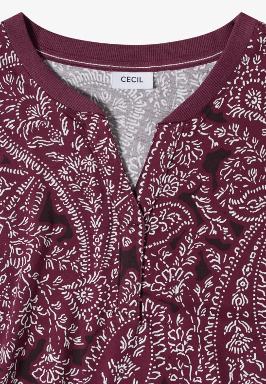 Filigran gemustertes Tunika-Shirt