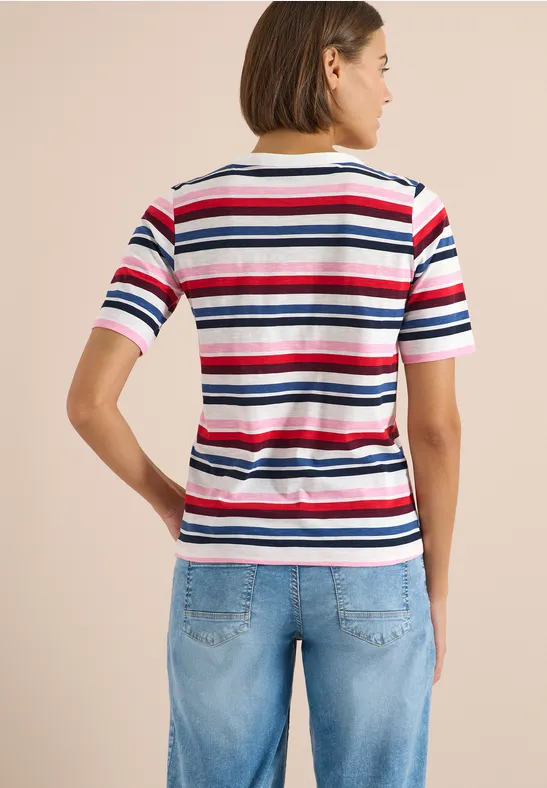 Gestreiftes Baumwoll-Flammgarn-Shirt