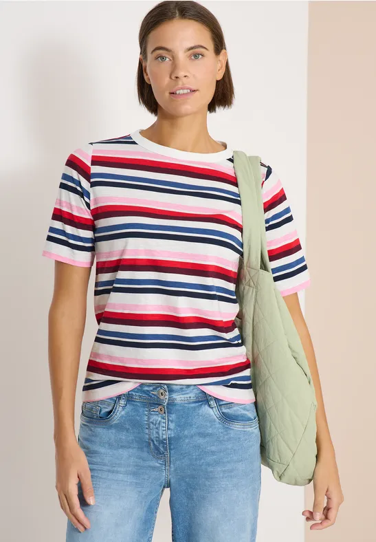 Gestreiftes Baumwoll-Flammgarn-Shirt