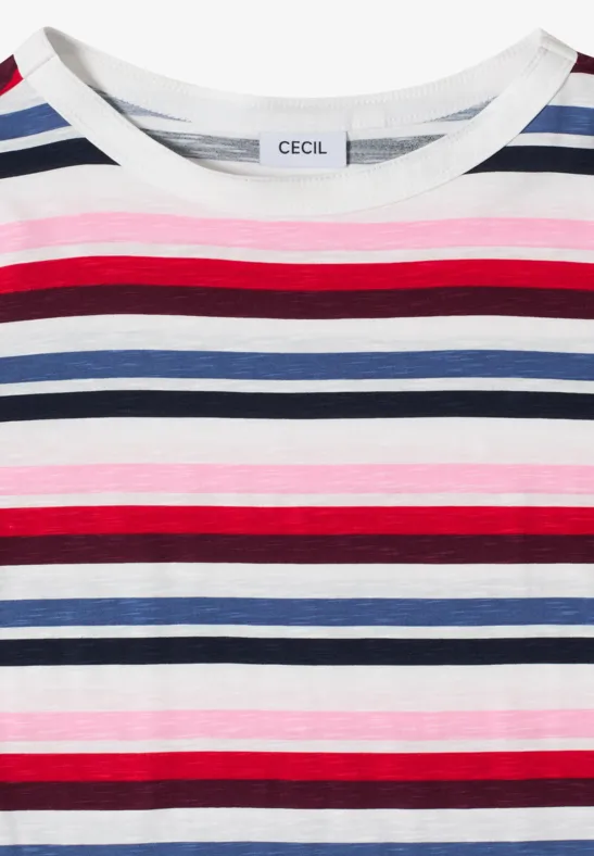 Gestreiftes Baumwoll-Flammgarn-Shirt