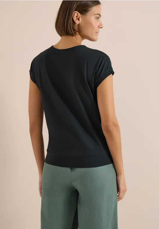 Weiches V-Ausschnitt Shirt aus Baumwoll-Modal