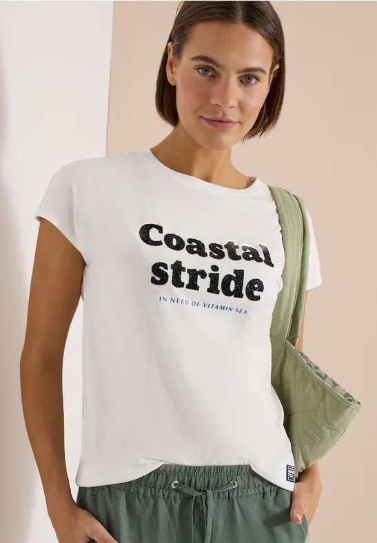 Jersey-Shirt mit maritimem Wording