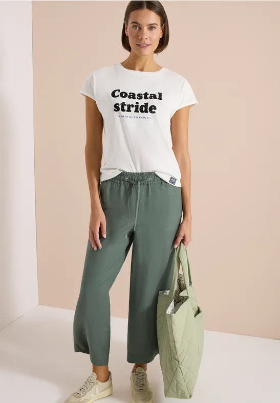 Jersey-Shirt mit maritimem Wording