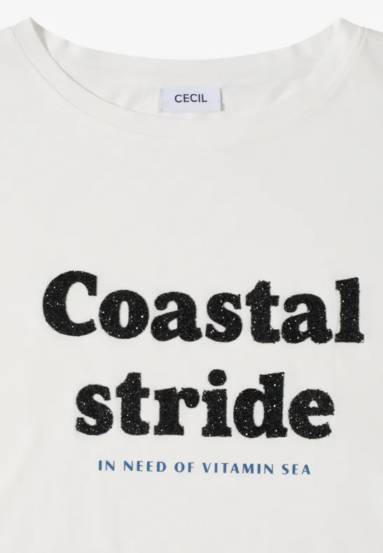 Jersey-Shirt mit maritimem Wording