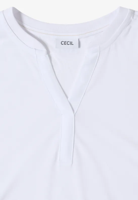 Minimalistisches Tunika-Shirt mit Split-Neck