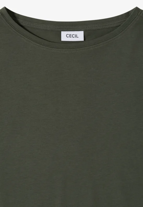 Kurzarmshirt mit U-Boot-Ausschnitt