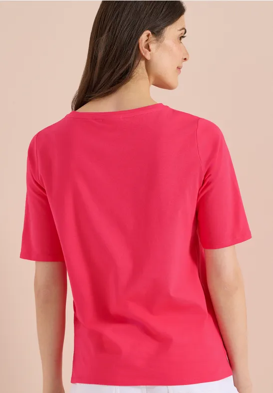 Weiches T-Shirt mit U-Boot-Ausschnitt