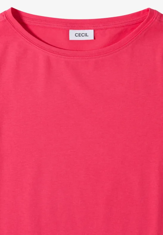Weiches T-Shirt mit U-Boot-Ausschnitt
