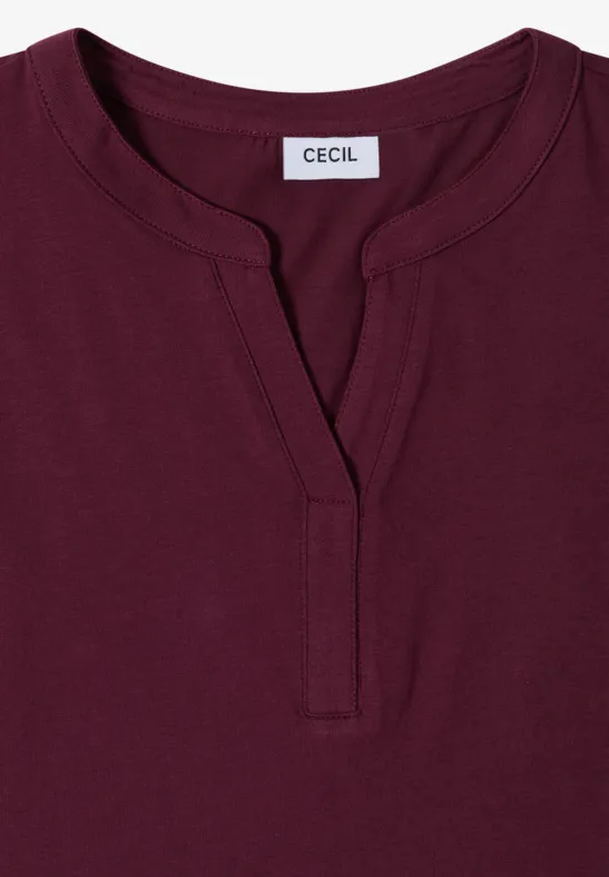 Baumwoll-Tunika-Shirt mit Häkel-Detail