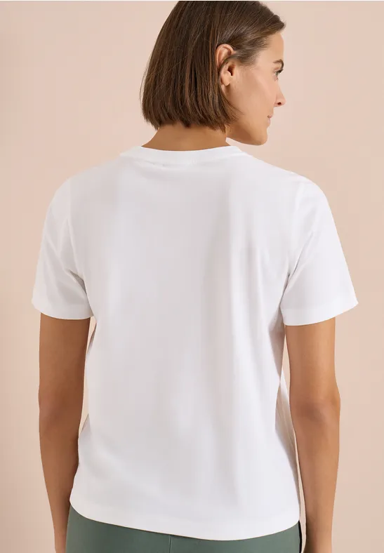Baumwoll-T-Shirt mit Coastal Garden Print