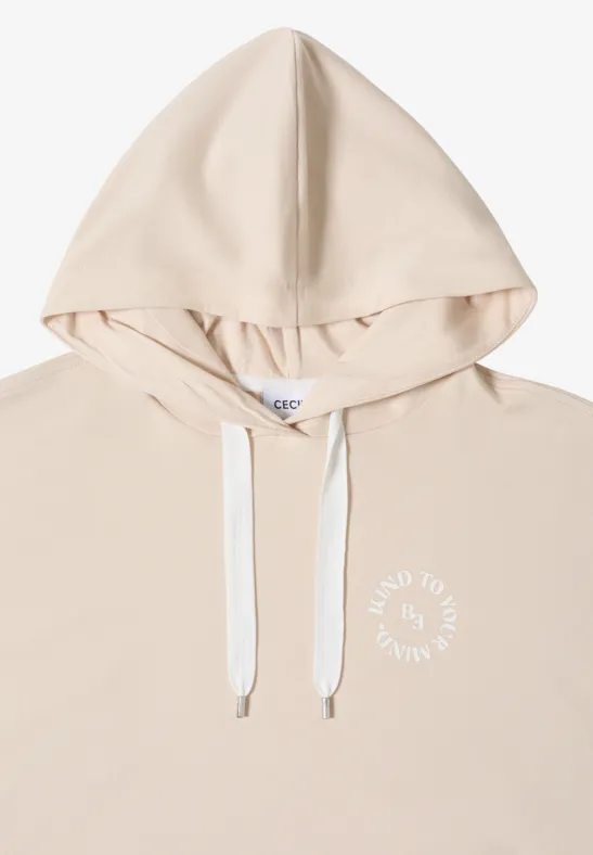 Kurzarm-Hoodie mit sportivem Tunnelzug
