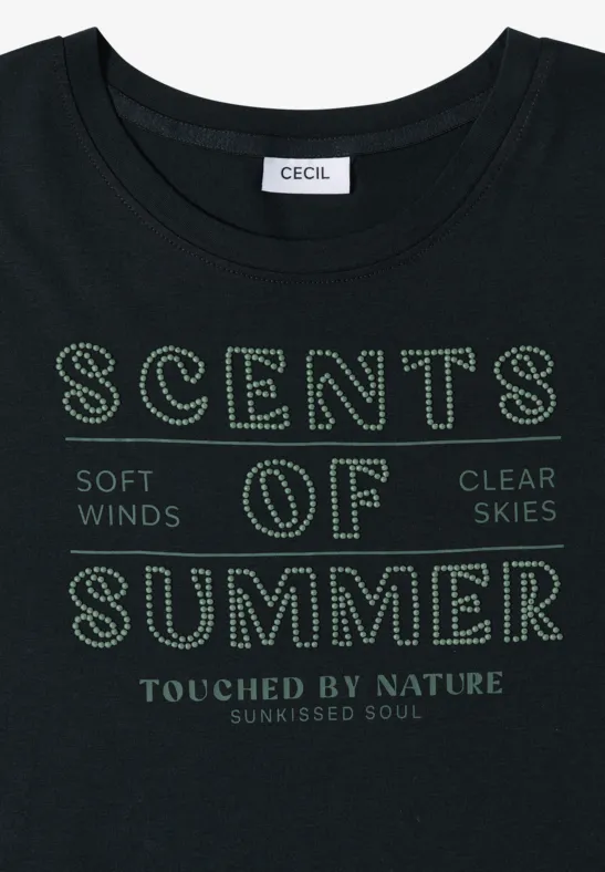T-Shirt mit Grafik-Print und Flügelärmeln