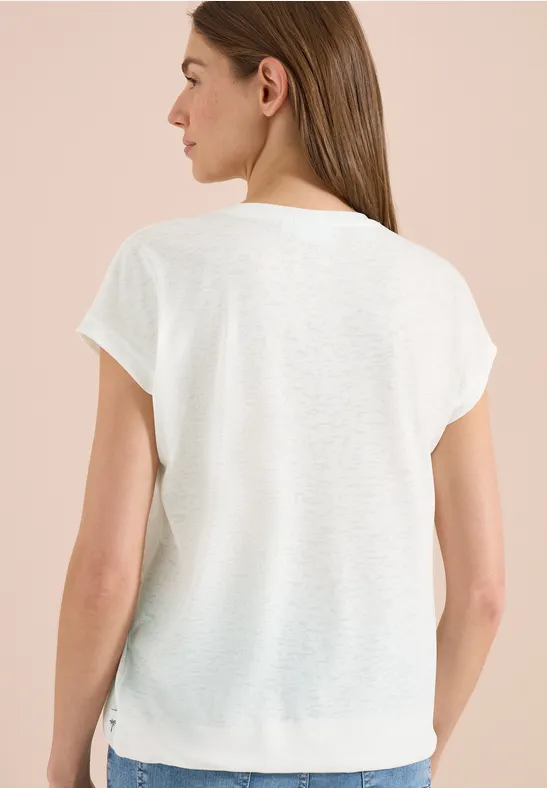 T-Shirt mit Palmen-Grafikprint