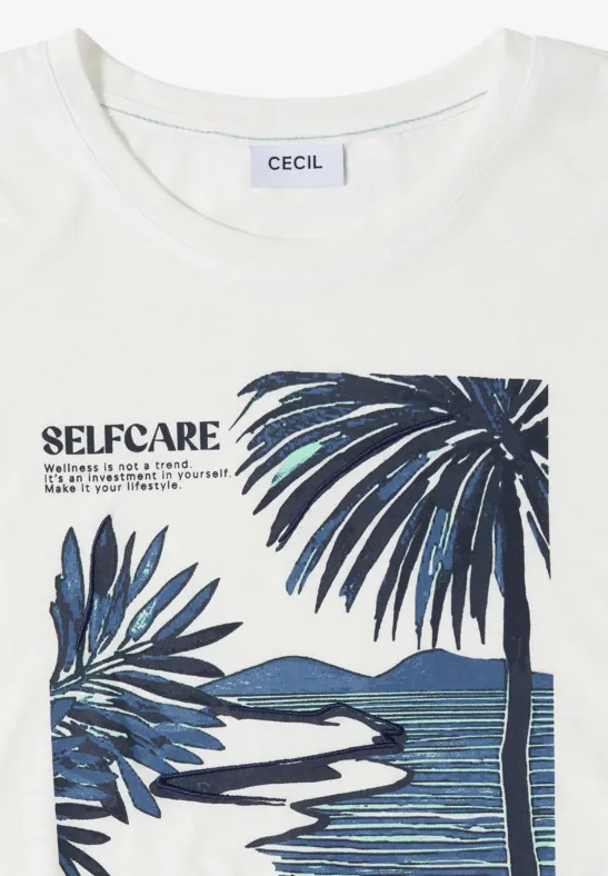 T-Shirt mit Palmen-Grafikprint