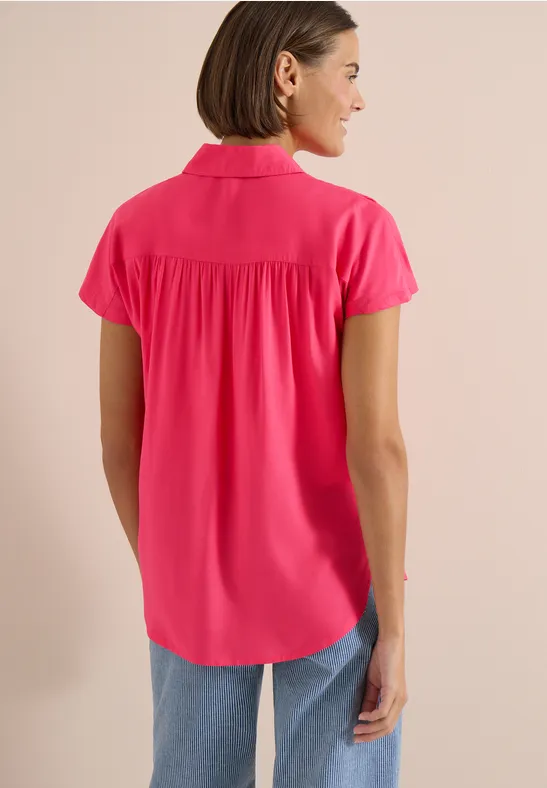 Locker geschnittene Kurzarm-Bluse