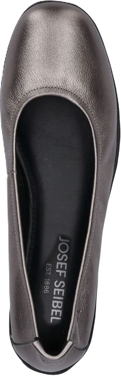 Komfort-Ballerinas aus Metallic-Leder