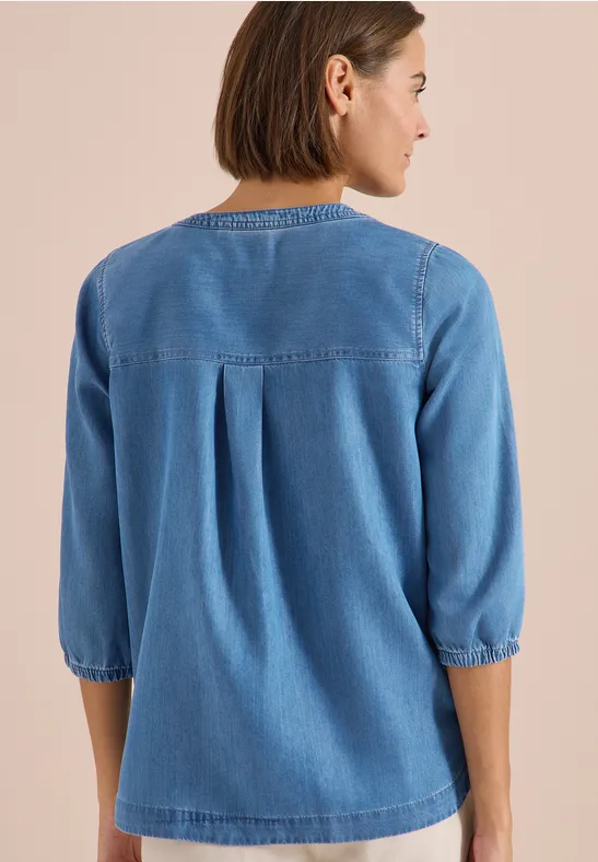 Legere Tunika mit Split-Neck