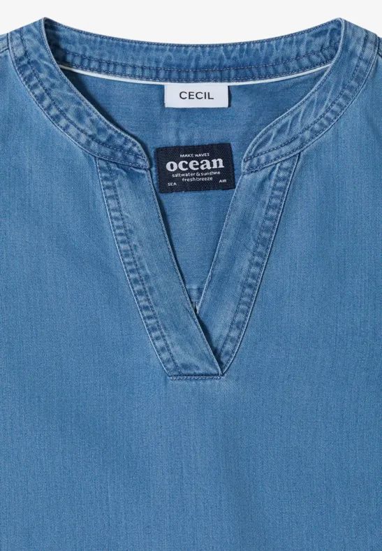 Legere Tunika mit Split-Neck