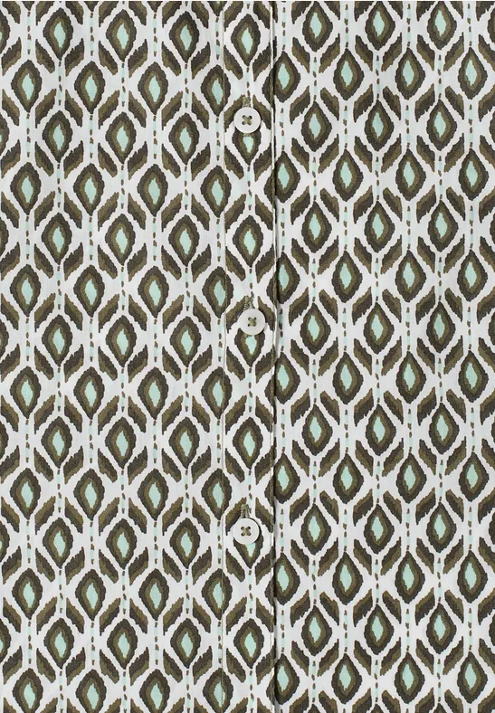Kurzarmbluse mit geometrischem Muster