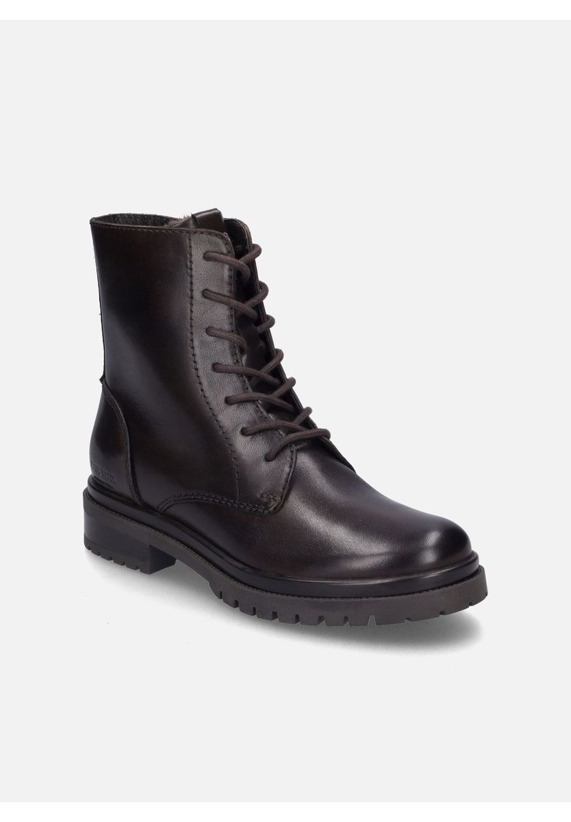 Robuste Leder-Schnürstiefeletten