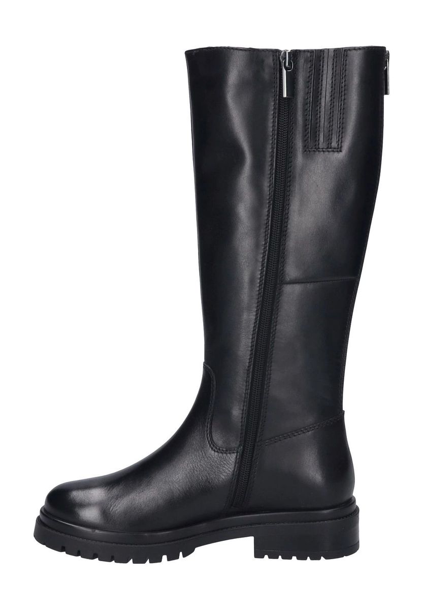 Minimalistische Leder-Kniestiefel