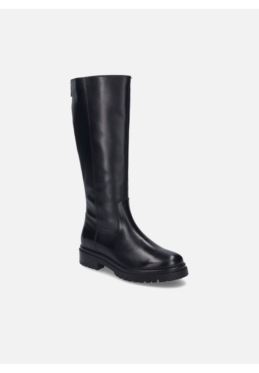 Minimalistische Leder-Kniestiefel