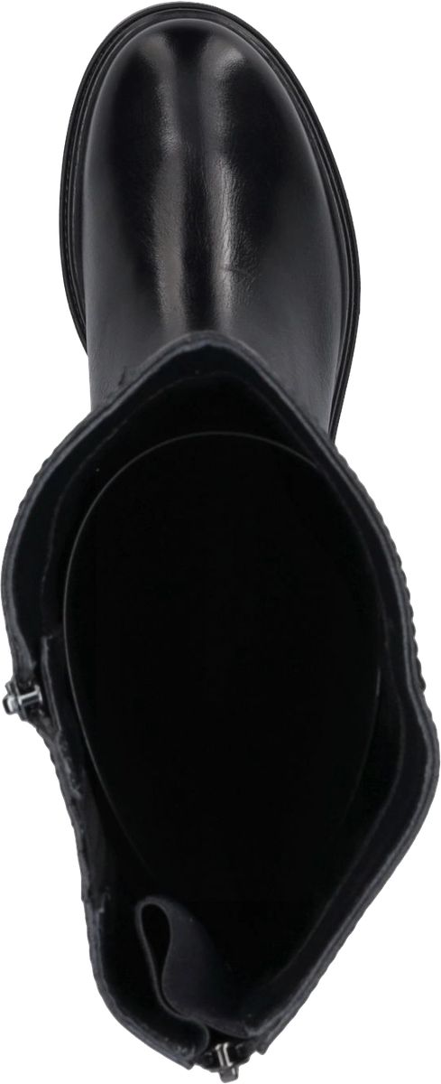 Minimalistische Leder-Kniestiefel