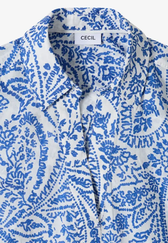 Lässiges Paisley-Print Baumwoll-Hemd